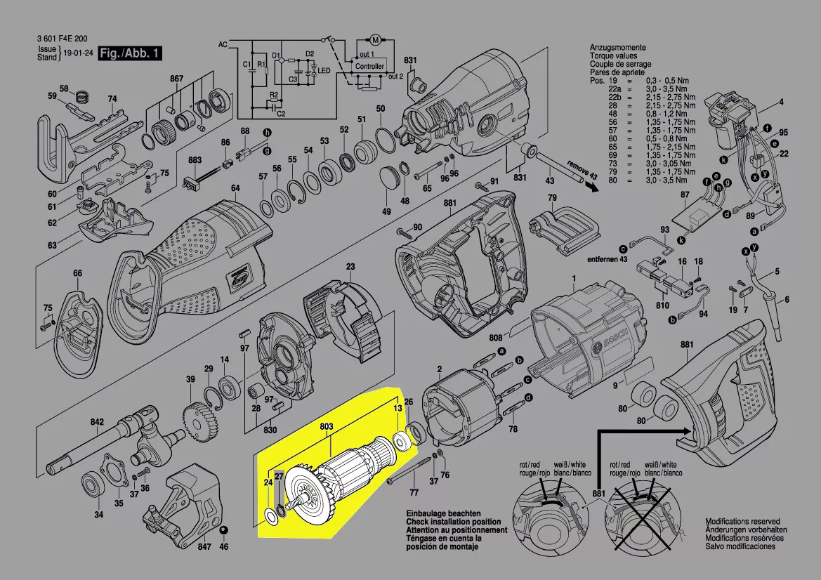Induit réf. 2 610 015 637 Bosch